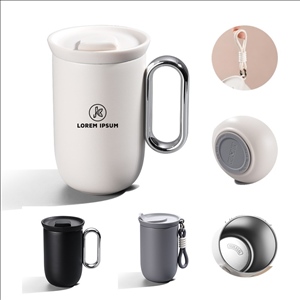 12.8OZ Portable Insulated Coffee Mug with Handle